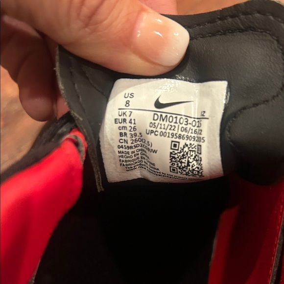 Nike Jordan Black and Red Athletic Golf Shoes - Picture 14 of 16